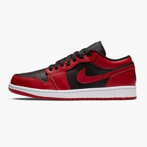 Nike Air Jordan 1 Low Red and Black Sneakers